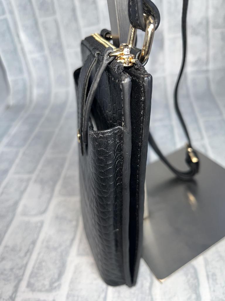 Smartphone Pochette Genuine Cow Leather Croco Embossed Men Cowhide Genuine Leather Smartphone Pochette Smartphone Pouch Travel Pochette Travel Pouch