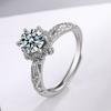 New 925 Sterling Silver Ring Moissanite Simple for Women Wedding Luxury Jewelry Engagement Charm Fashion Party Gifts Ring