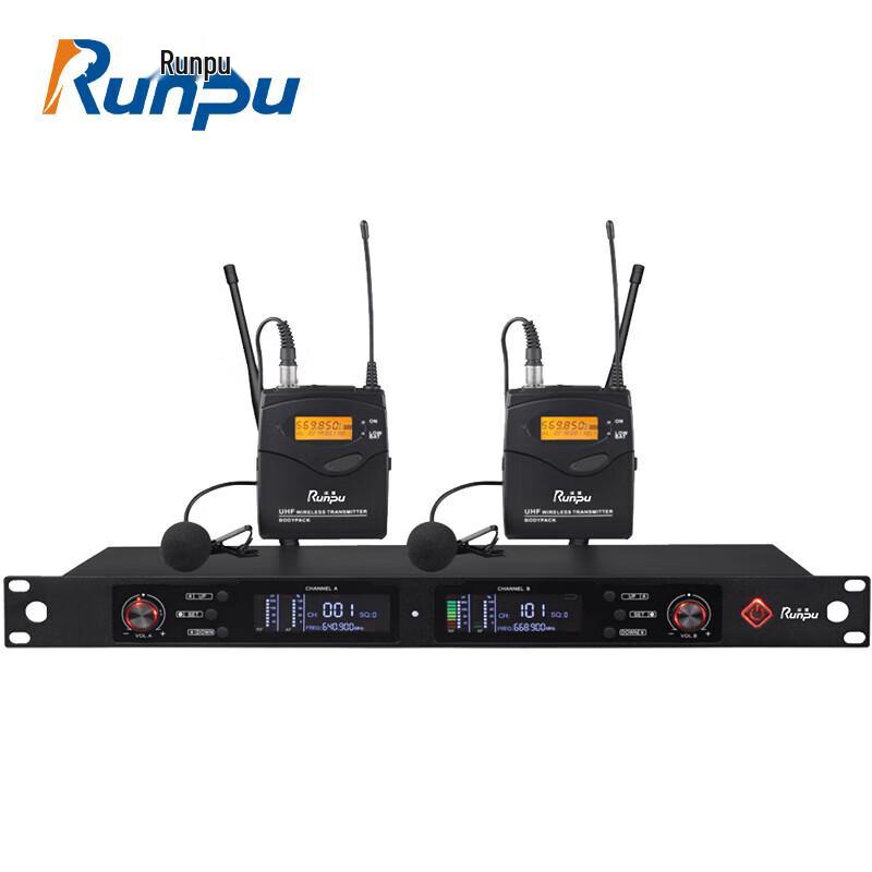 Runpu RP-102C Двухканальная беспроводная система петличных микрофонов (Китайская версия)
