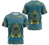 Ancient Egyptian Pharaoh Golden Mask 3D All Over Print Short Sleeve T-Shirt Casual Top