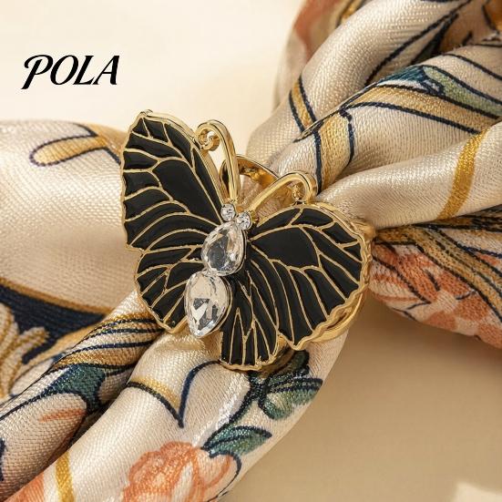 Elegant Butterfly Brooch Scarf Ring, Exquisite Clip, Buckle Durable Ring Stylish Pin for Scarves Shawls Fashion Styling Clip