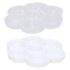 Palette 7 Holes Thickened Plastic Washable Plum Shaped Watercolor Palette Box for Studio Painting