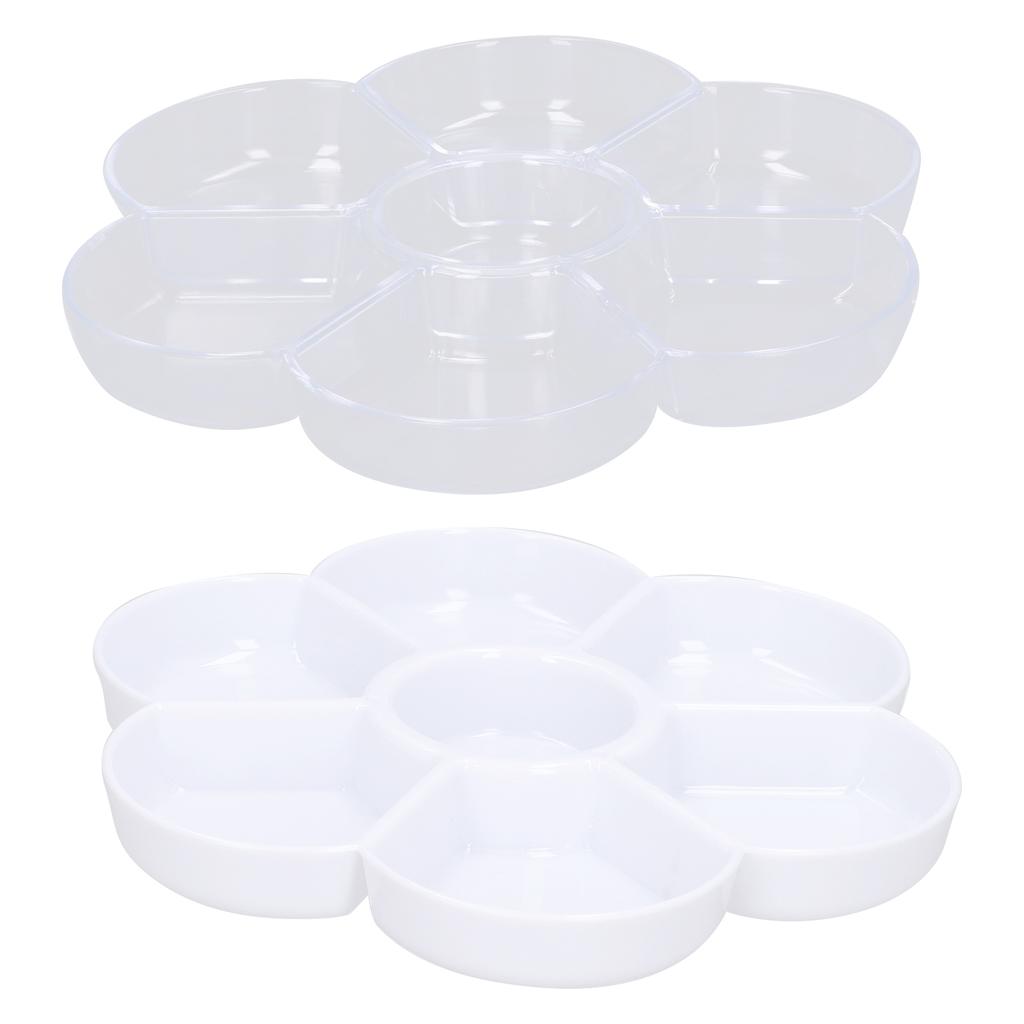 Palette 7 Holes Thickened Plastic Washable Plum Shaped Watercolor Palette Box for Studio Painting