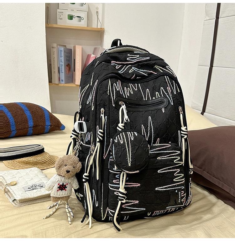 Schoolbag Schoolbag Female High School Student Class Commuter Bag Trendy Cool Ins Backpack Junior High School Girl Cute Travel Shoulders