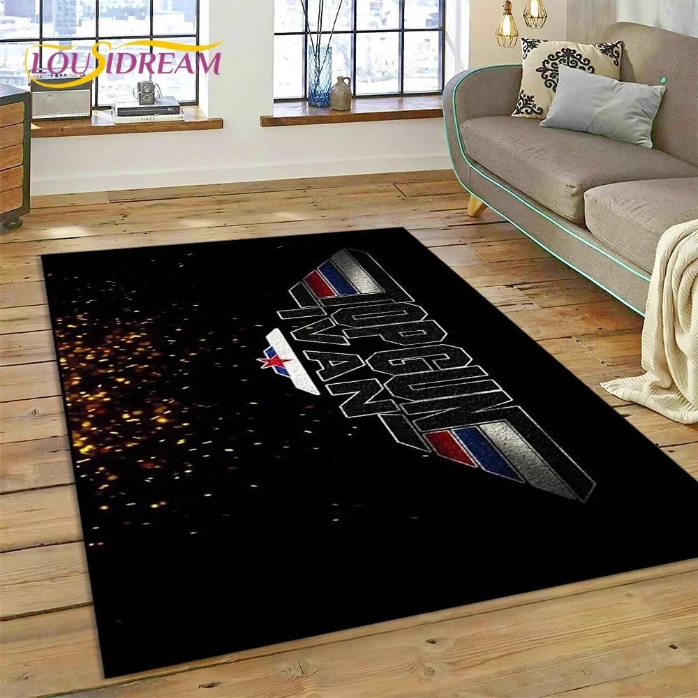 Top Gun Sign Tom Cruise Fighter Carpet Rug for Bedroom Living Room Home Sofa Decoration,Children Game Large Decor Floor Mat Gift