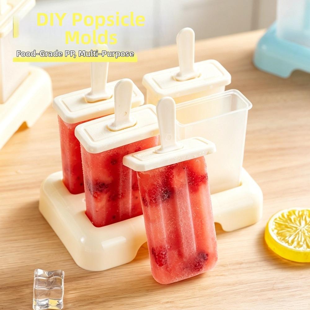 Reusable Ice Cream Popsicle Mold DIY Popsicle Mold Cube Tray New Homemade Ice Box Kitchen Use