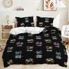 3D Game Controller Pattern Duvet Cover Pillowcase Bedding Black Bedding Set Adult Teen Single Double Queen Size Gift
