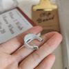 Elegant White Color Layering Rings Fashion Open Finger Rings For Women Girls Exaggerated Ring Jewelry Gift Party Accessories Gifts