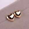 1 Pair Women Heart Shape Ear Glossy Jewelry Ears Small Studs Earrings Stud Trendy Piercing Party Simple Female