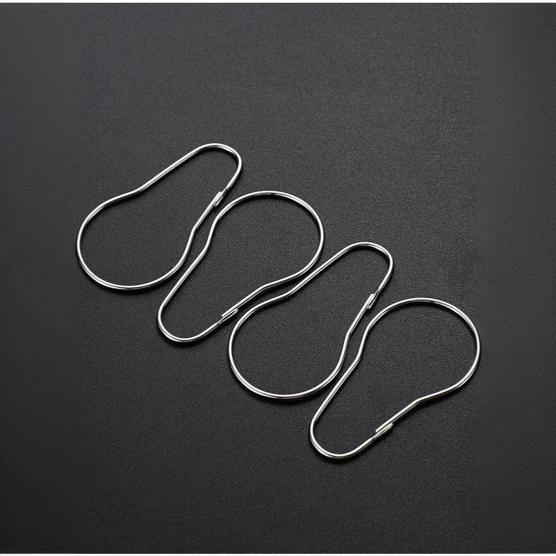 10/20Pcs 304 Stainless Steel Beadless Shower Curtain Hook Curtain Limpet Bathroom Accessories Hook Hoist Hook Hook