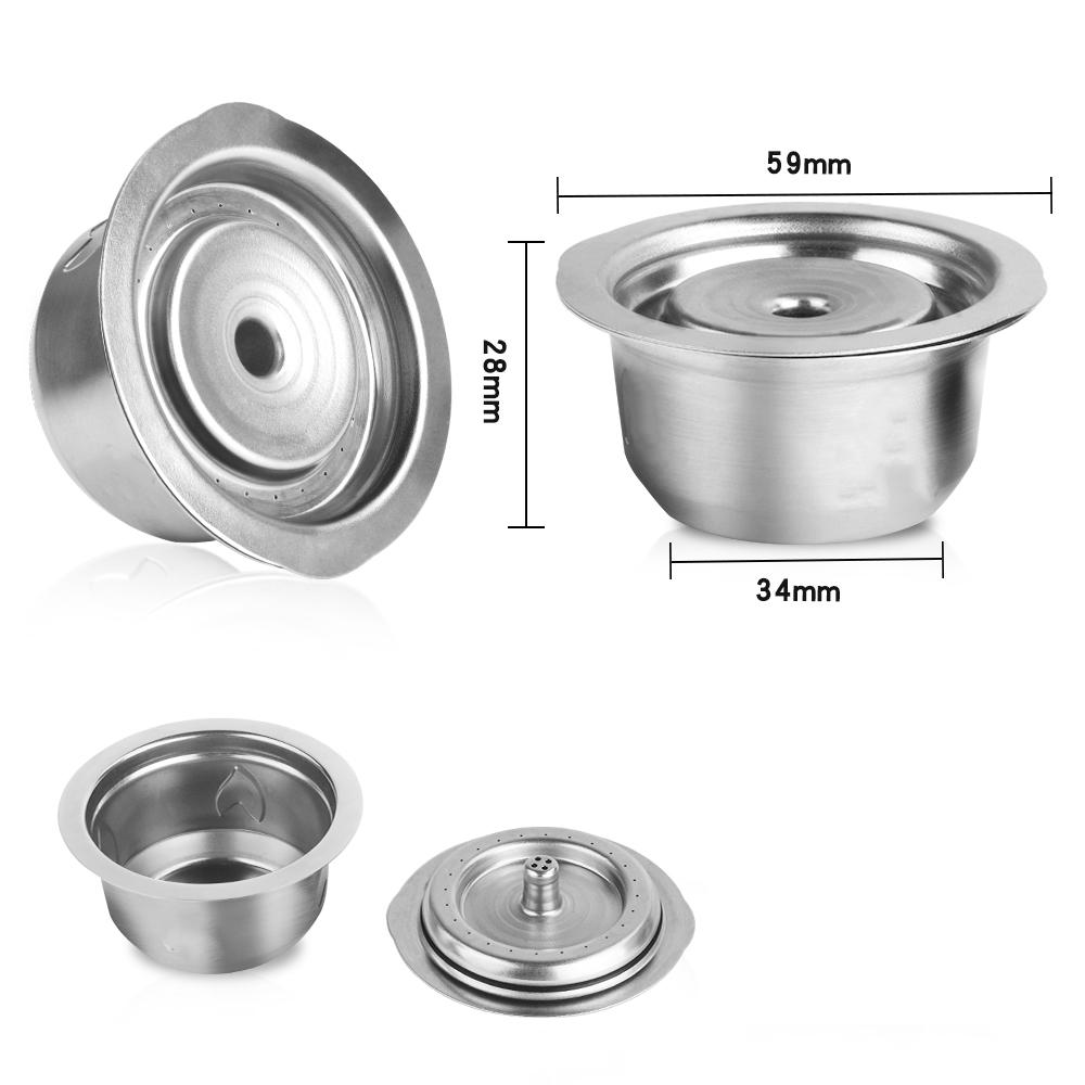 

Stainless Steel Coffee Capsules, Reusable Refillable Coffee Capsule Filter Set with Coffee Filter for Strong and Taste, Compatible with