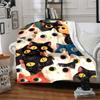 1pc Cat Pattern Print Blanket - Lightweight Flannel Throw Blanket For Sofa, Bed, Living Room, Office, Outdoor Travel, Camping, Soft All-Season Throw