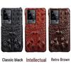 Genuine Leather Crocodile Skull Half Package Protective Cover for iQOO 9 & iQOO 9 Pro