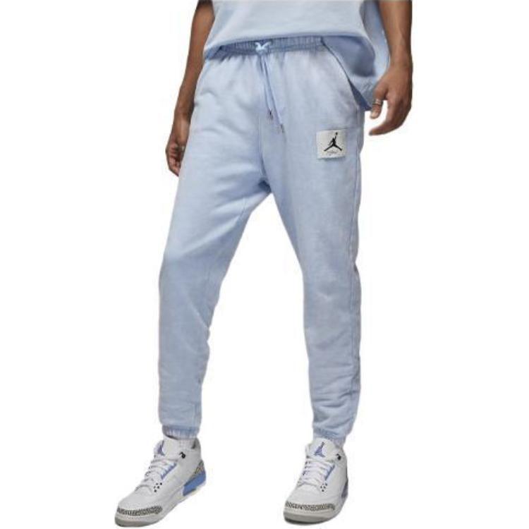 Jordan Flight Knitted Sweatpants Men's Ice Blue Moderate Cuffed Pants DR3089-411