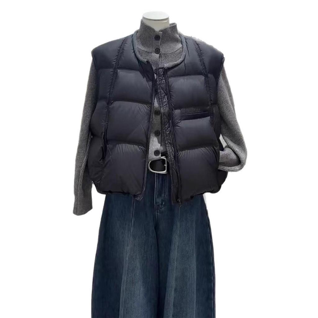 Winter 2025 Casual Chic Three-Piece Set: Knit Sweater, Warm Vest, Wide-Leg Pants