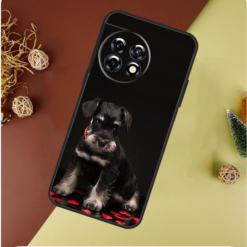 Schnauzer Puppy Dog For OnePlus 13 13R 12 12R 11 9 10 Pro 8T 9RT 10T 10R Nord 4 CE 2 3 Lite N20 N30 Phone Case