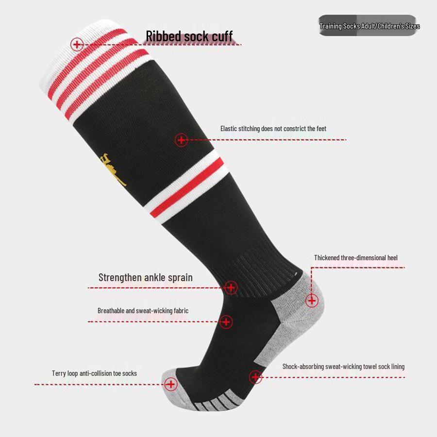 Fußballsocken für Erwachsene & Kinder - Nationalmannschafts-Stil, WM-Edition, Schweißableitend, Strapazierfähig, Frotteesohle