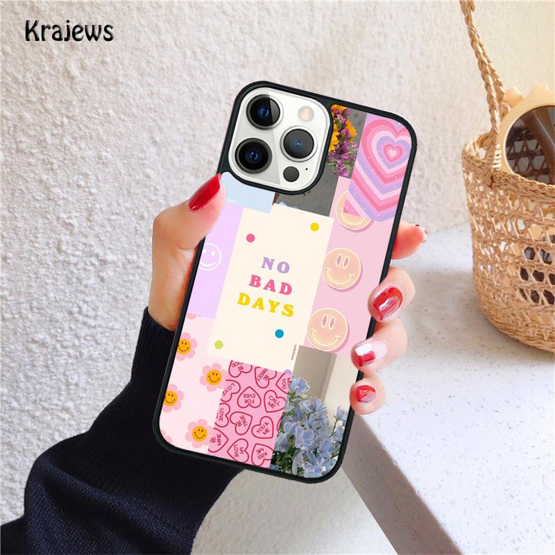 art pastel icons positive words Phone Case For iPhone 17 Air 16 15 14 Max Plus 11 12 13 Pro Max Phone Cover Fundas