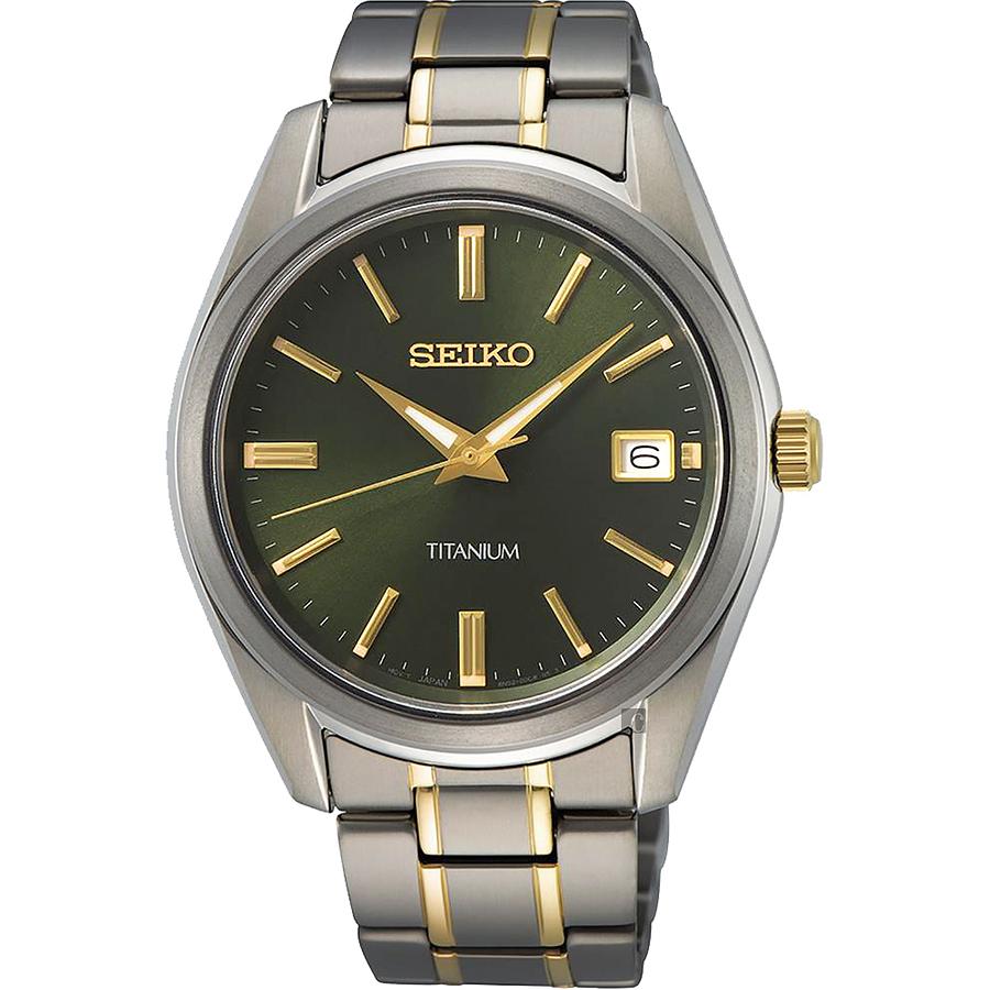 

SEIKO Classic Кварцевые Титановые Сапфировое Стекло Зеленый Циферблат 40.2мм Мужские Часы SUR377P1 зелёный