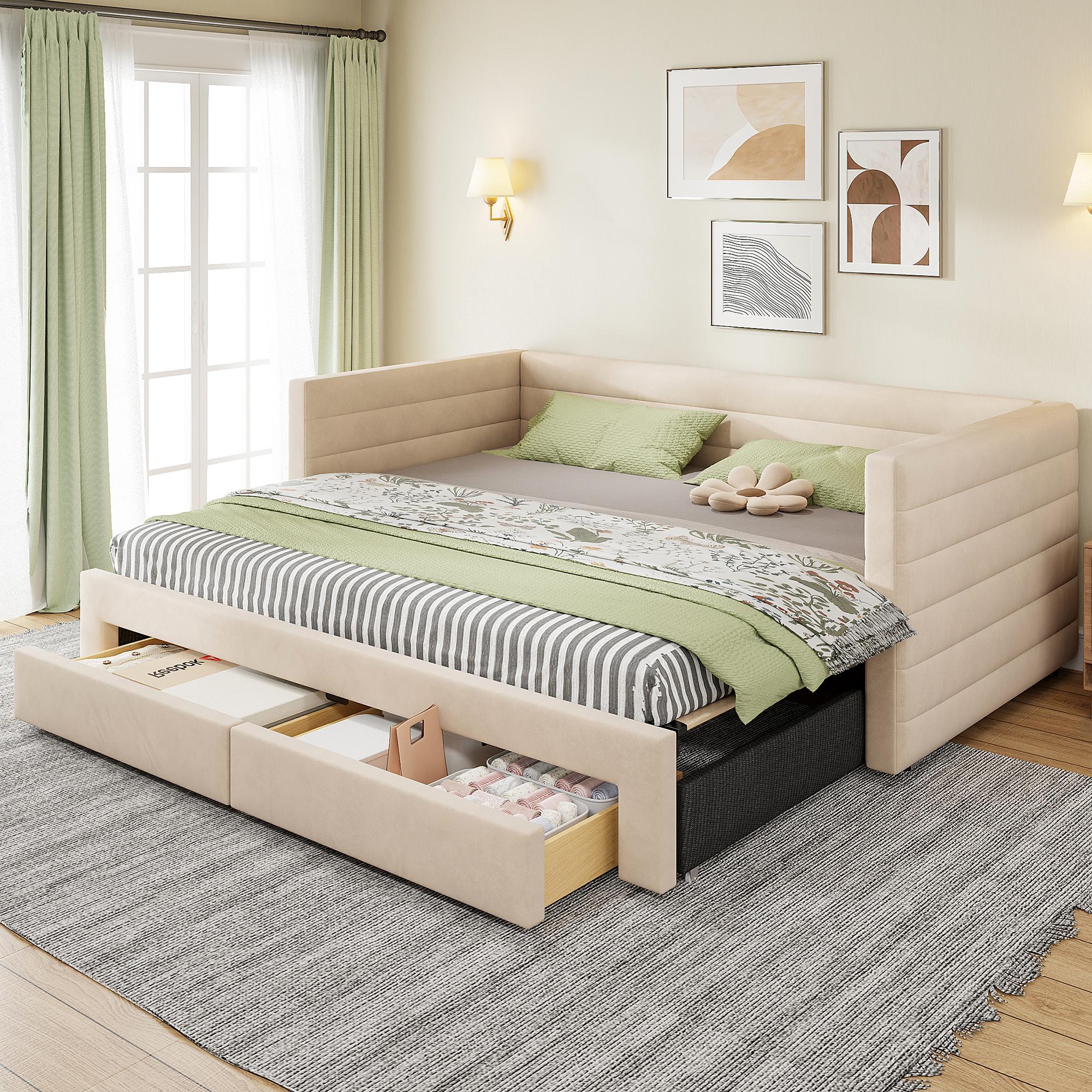 Polsterēta 3-in-1 dīvāngulta 90 x 190
