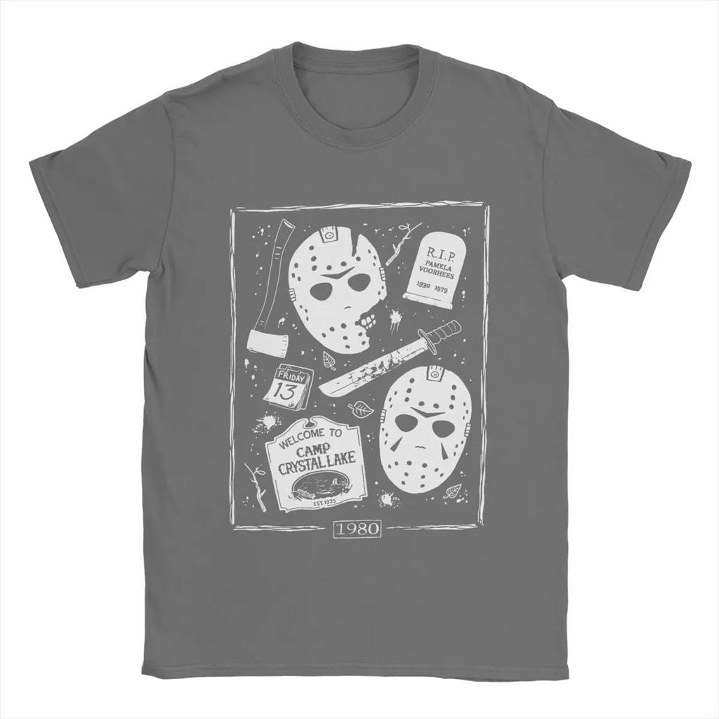 Men Welcome Campers Horror Movie T Shirts 100% Cotton Clothes Awesome Short Sleeve Round Collar Tee Shirt Original T-Shirts