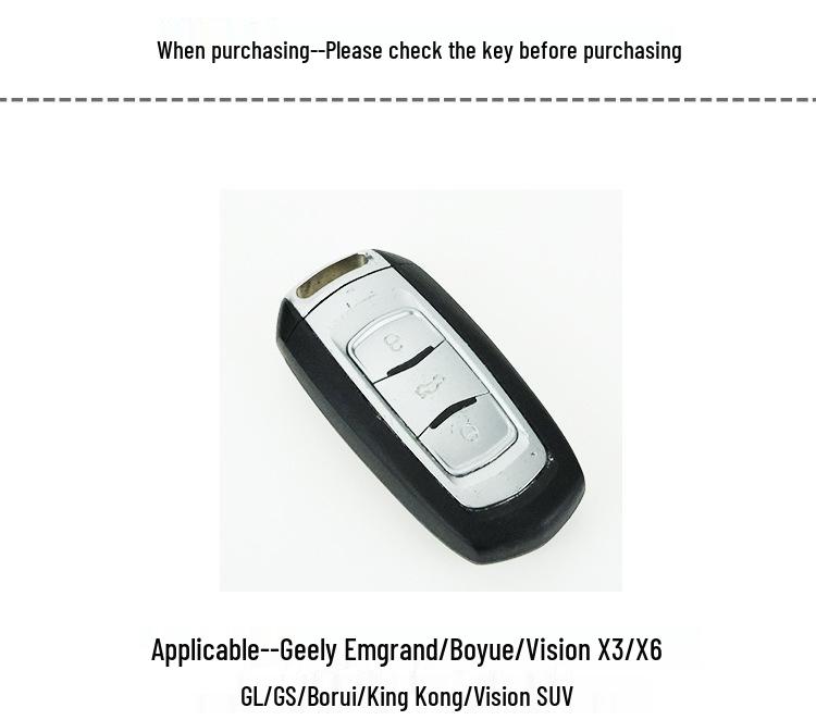 Soft TPU Full Coverage Key Case for Geely Emgrand