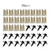 20pcs 6mm Bronze Tone Metal U-Type Clips and Screws for Secure Car Door Panel and Interior Weatherstrip Repairs