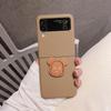 Cute 3d Bear Holder Phone Case For Samsung Galaxy Z Flip 4 Z Flip 3 Hand Chain Case Z Flip 5g Folding Cover Fundas