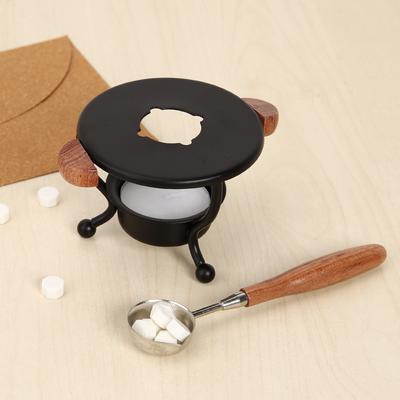 Retro Sealing Wax Furnace Stove Tripod Fire Paint Wax Seal Stamp Stick Warmer Wax Furnace Stove Pot Melting Glue DIY Craft