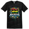 Mauritius Flag T Shirt Colorful Paint Splash Island Pride Graphic Tee Gift Style