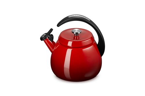 Le Creuset Crochet Kettle, 2.1L, Cherry Red, Gas and Induction Compatible [Official Japanese Product]