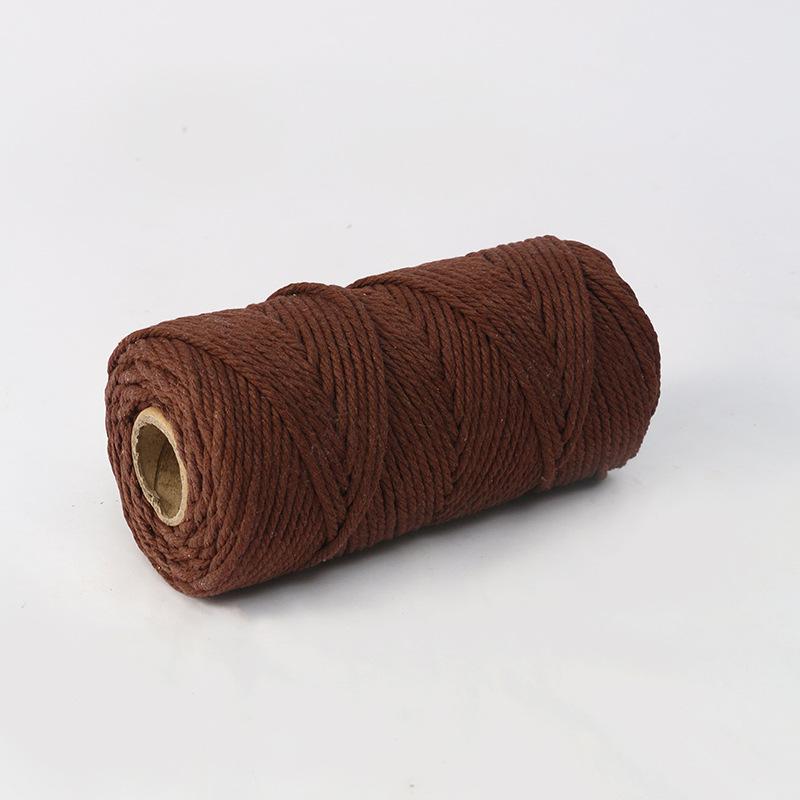 4mm Multi-Strand Macaron Colored Cotton Rope for DIY Tapestry & Decorative Weaving.