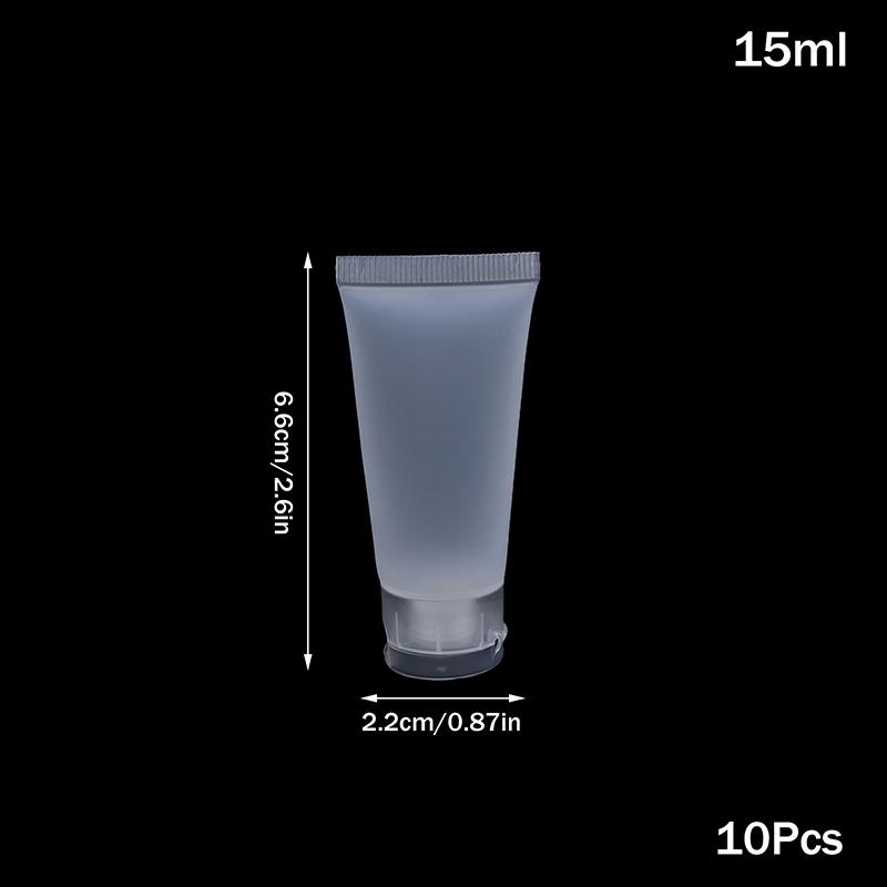 10Pcs Squeeze Lotion Container Refillable Bottle Travel Pack Empty Matte Clear Tube Cosmetic Cream Lotion Shampoo Bath Dispenser