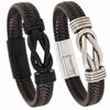 Men's Leather Magnetic Buckle Bracelet - Stylish PU Wristband