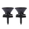 2Pcs Metal Guitar Strap Locks Guitar Strap Buttons Guitar Strap Buttons End Pins with Mounting Screws and Felts Cushions