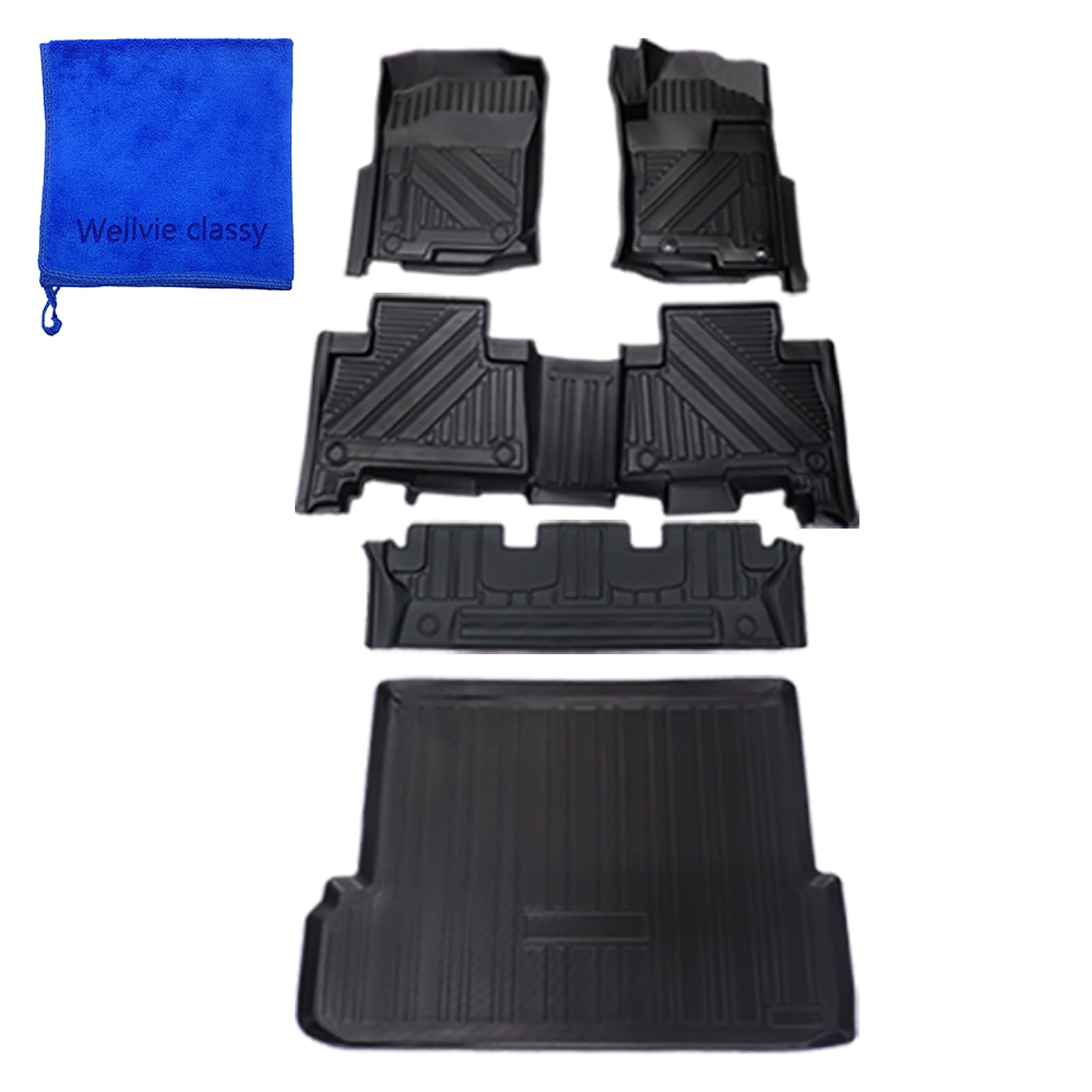 

Коврик для пола Land Cruiser Prado 150 Series Коврик для багажника полный Toyota TRJ150 GRJ151 GDJ150 GDJ151 Водонепроницаемый Моющийся Высота 3D-бортика Износостойкость