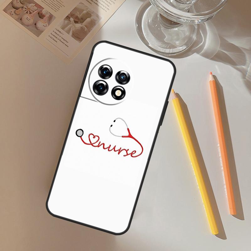 Doctor Nurse Heart Stethoscope Funda For OnePlus 13R 13 12 R 11 9 10 Pro 8T 9RT 10T OnePlus Nord CE 2 3 4 Lite N20 N30 Case