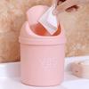 Candy Color Desktop Trash Can Trash Can With Lid Storage Bin Plastic Paper Basket Trash Can