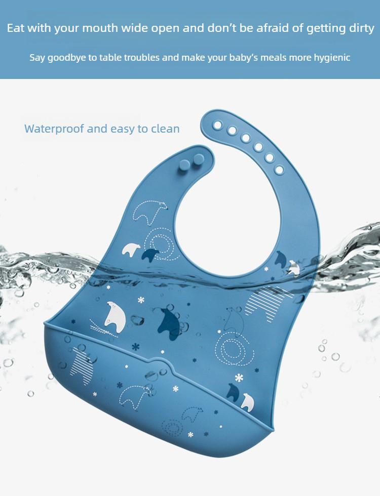 2pcs Three Dimensional Waterproof Bib Children's Dining Bag Silicone Drool Bib No Wash Drool Towel Saliva Towel Baby Burp Cloths