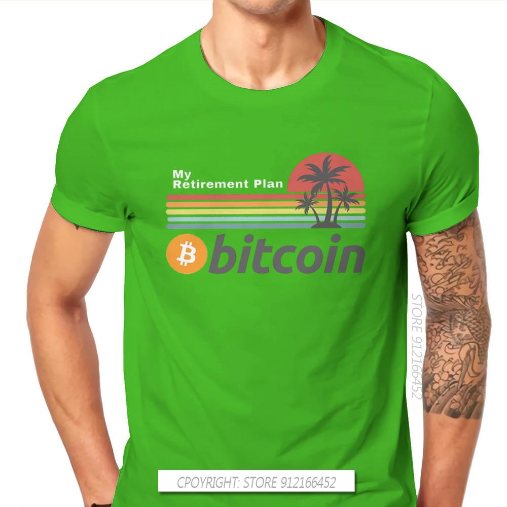 Bitcoin Cryptocurrency Meme My Retirement Plan Tshirt Classic Fashion Men's Clothing Tops Plus Size Pure Cotton O-Neck T Shirt