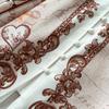 Women's Vintage Floral Print Long Maxi Dress Spring Stand Collar Long-Sleeve Single-breasted Fitted A-Line Dress