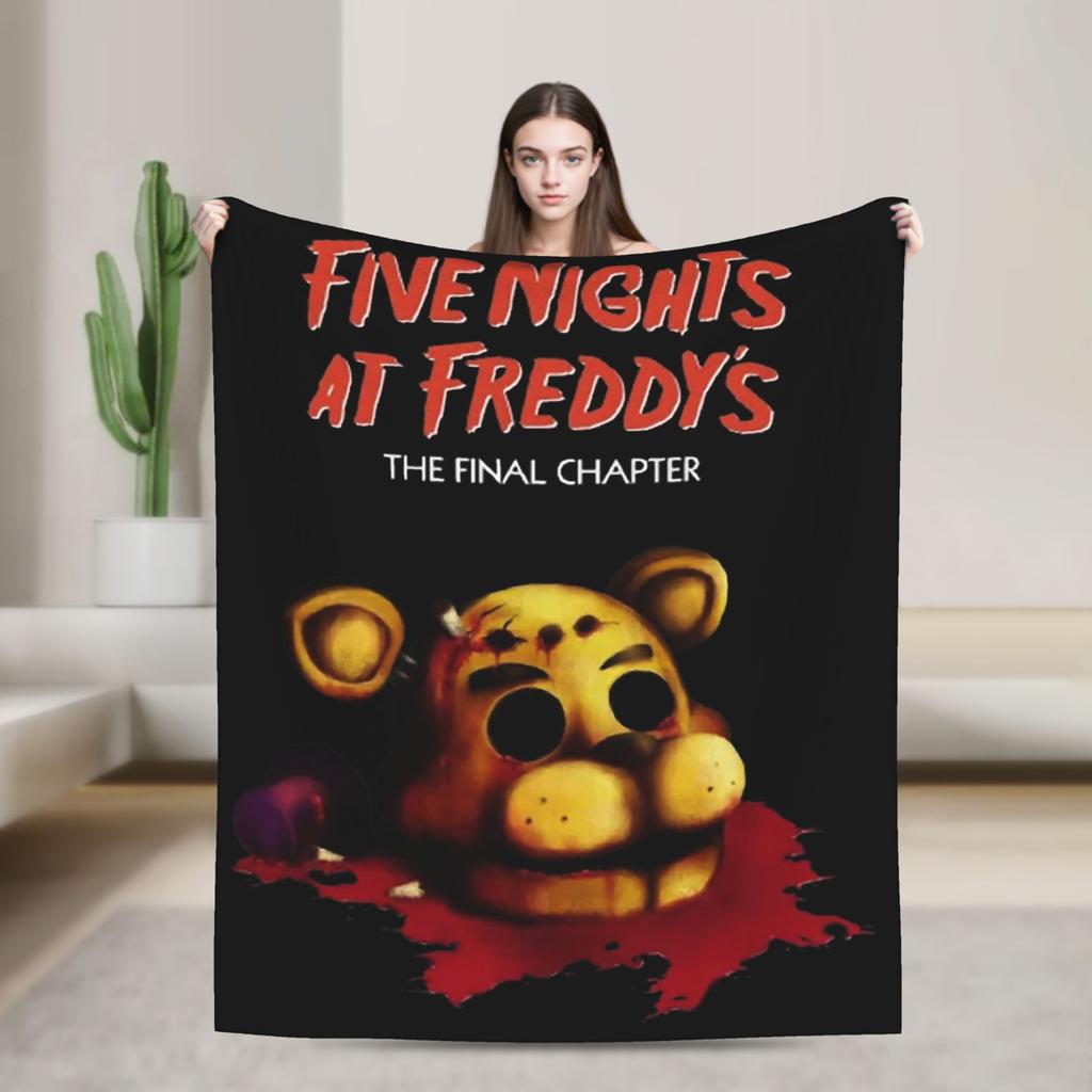 FNAF At Freddys Blankets Fleece Textile Decor Multi-function Lightweight Thin Throw Blanket for Bedding Travel Plush Thin Quilt