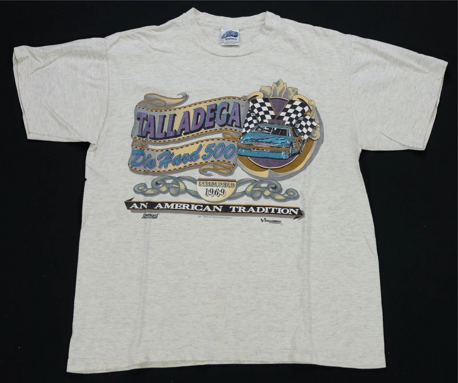 Rare Vintage Talladega Die Hard 500 American Tradition 1992 T Shirt 90s NASCAR L XL