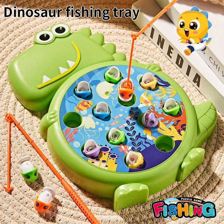 

Dinosaur Fishing Game Toy Interactive Activity For Kids,Develops Hand Eye Coordination,Fine Motor Skills,Fun Educational STEM Learning Toy зелёный