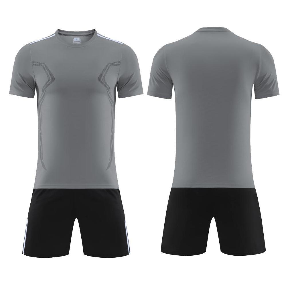 Football Jersey Short-sleeved Suit Mens and Womens Training Jerseys Running Fitness Athleticwear Breathable Printing Childrens Competition Jersey