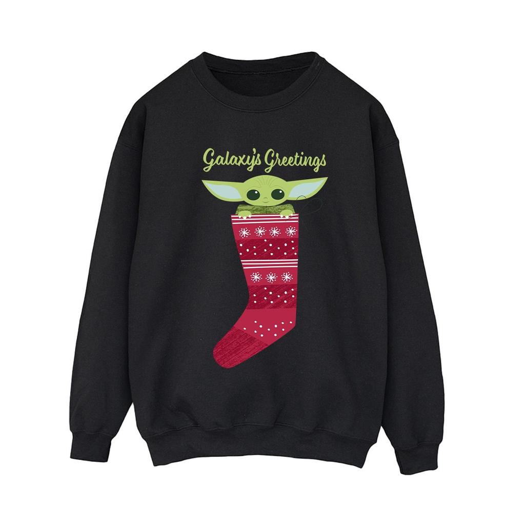 Star Wars The Mandalorian Womens/Ladies The Kid Xmas Sock Sweatshirt