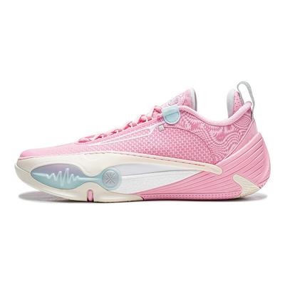Li Ning All City 14 Cushioning Slip Resistant Abrasion Resistant Rebound Low Top Basketball Shoes Men's Peach Wood Pink ABAW001-2