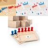 Wooden Montessori Math Board With Ten Grid Layout For Kids Learning And Early Education