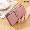 New Soft Leather High-end Women's Short Wallet Large Capacity Fashionable Folding Small Wallet Detachable Card Bag