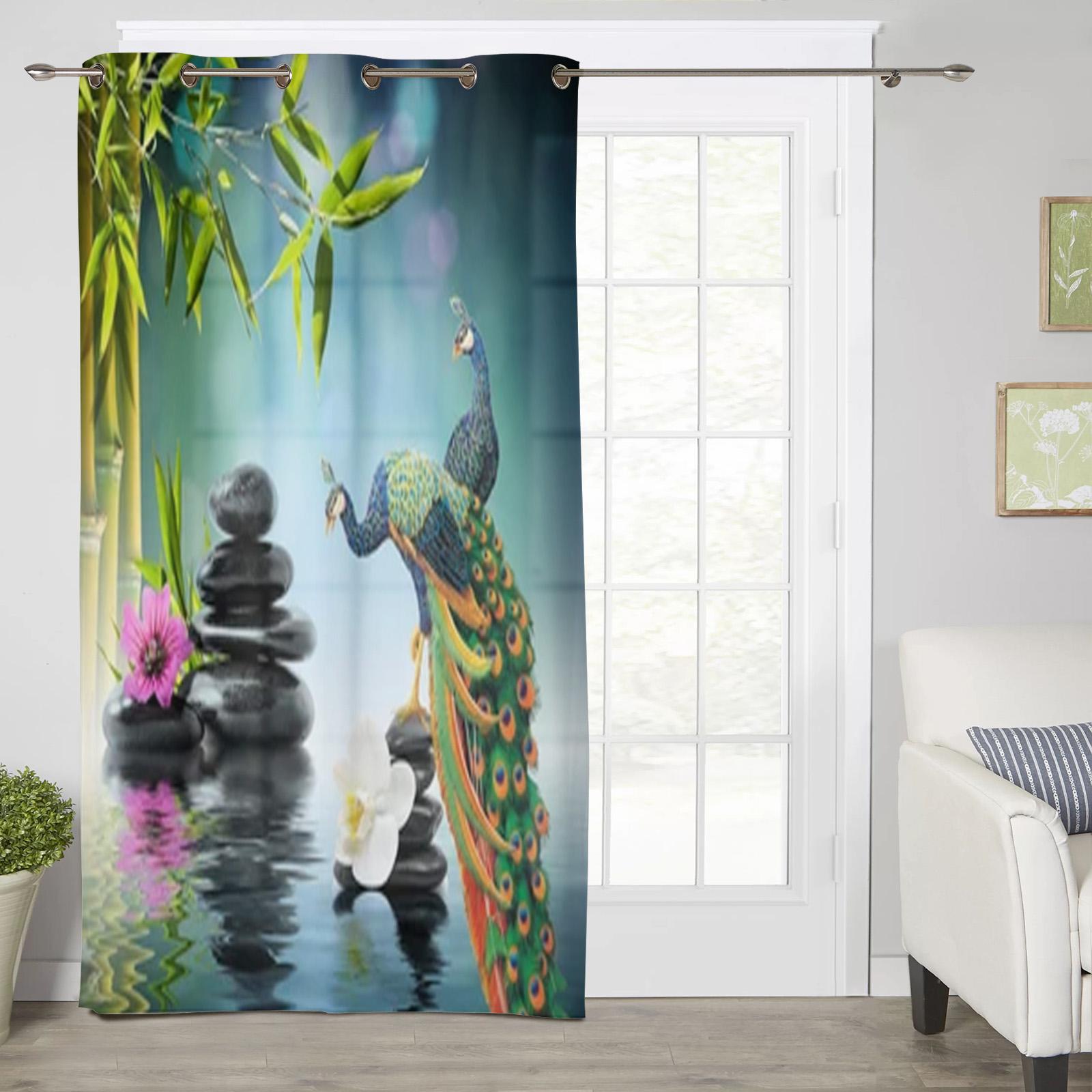 Ферма Осень Голубое Небо Белые Облака Деревья Деревенские Оконные Шторы Живописные Шторы — фото 12